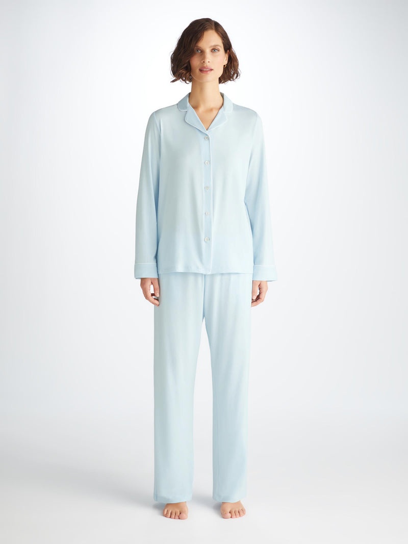 Women's Pyjamas Lara Micro Modal Stretch Ice Blue - 3