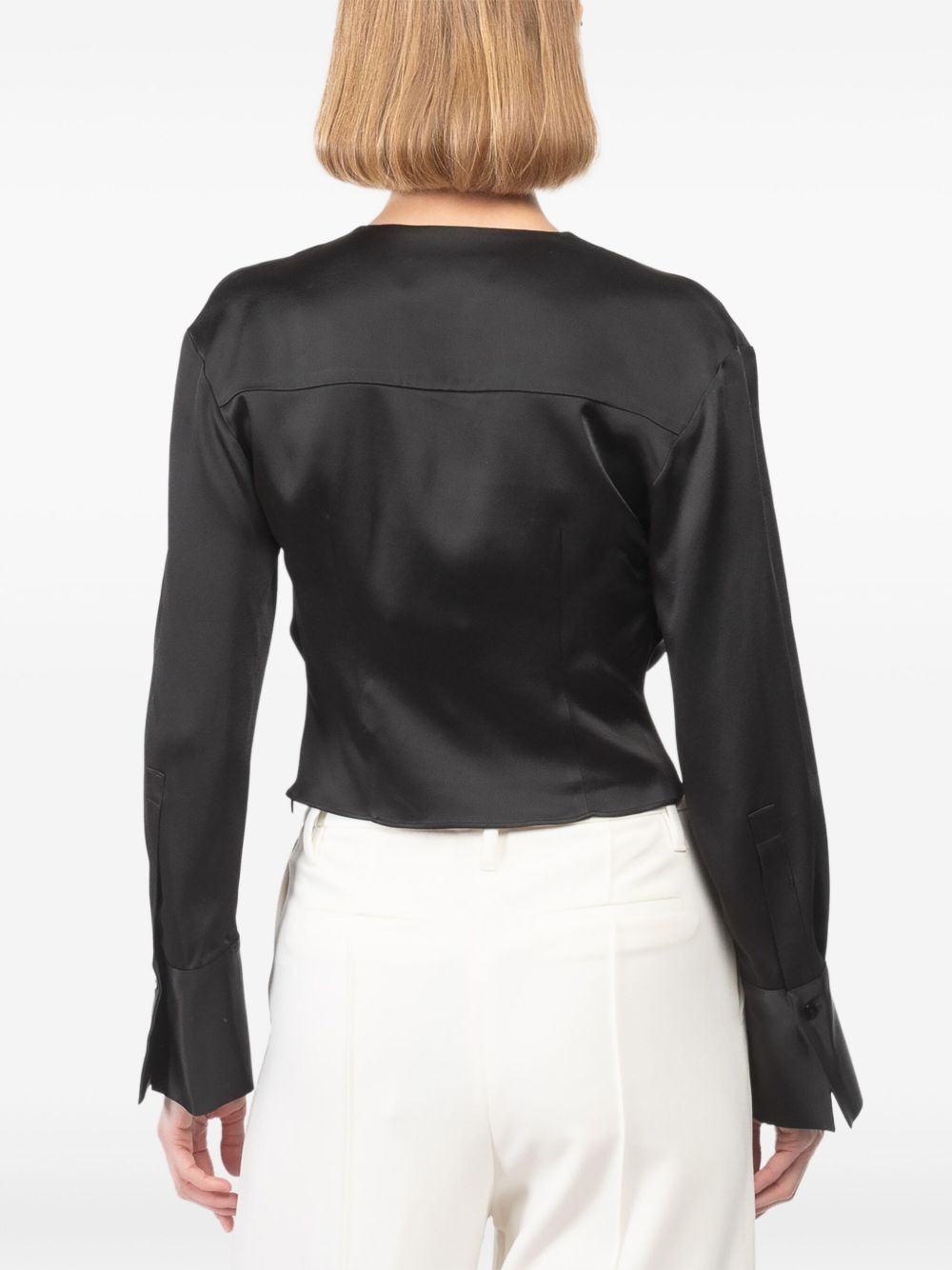 draped blouse - 5