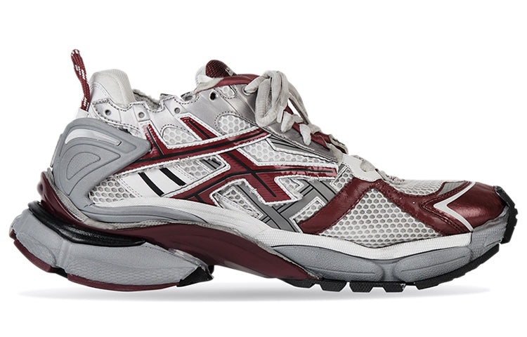 (WMNS) Balenciaga Runner Sneakers 'Grey Burgundy Mesh and Nylon' 677402W3RB39069 - 2