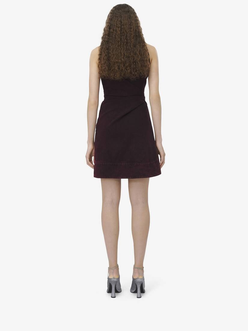 Overdyed Denim Mini Dress - 5