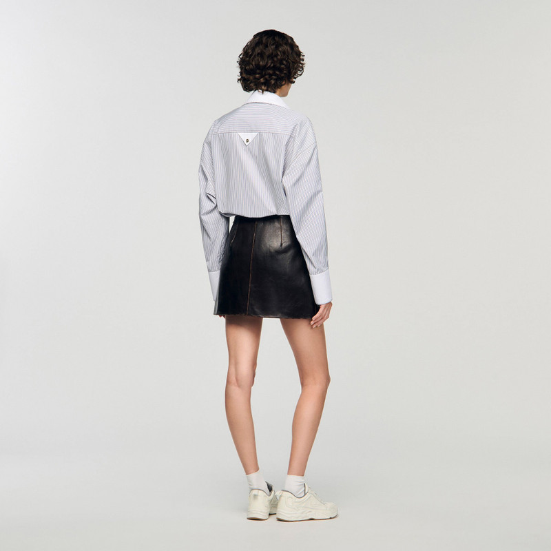 MINI AGED LEATHER SKIRT 6