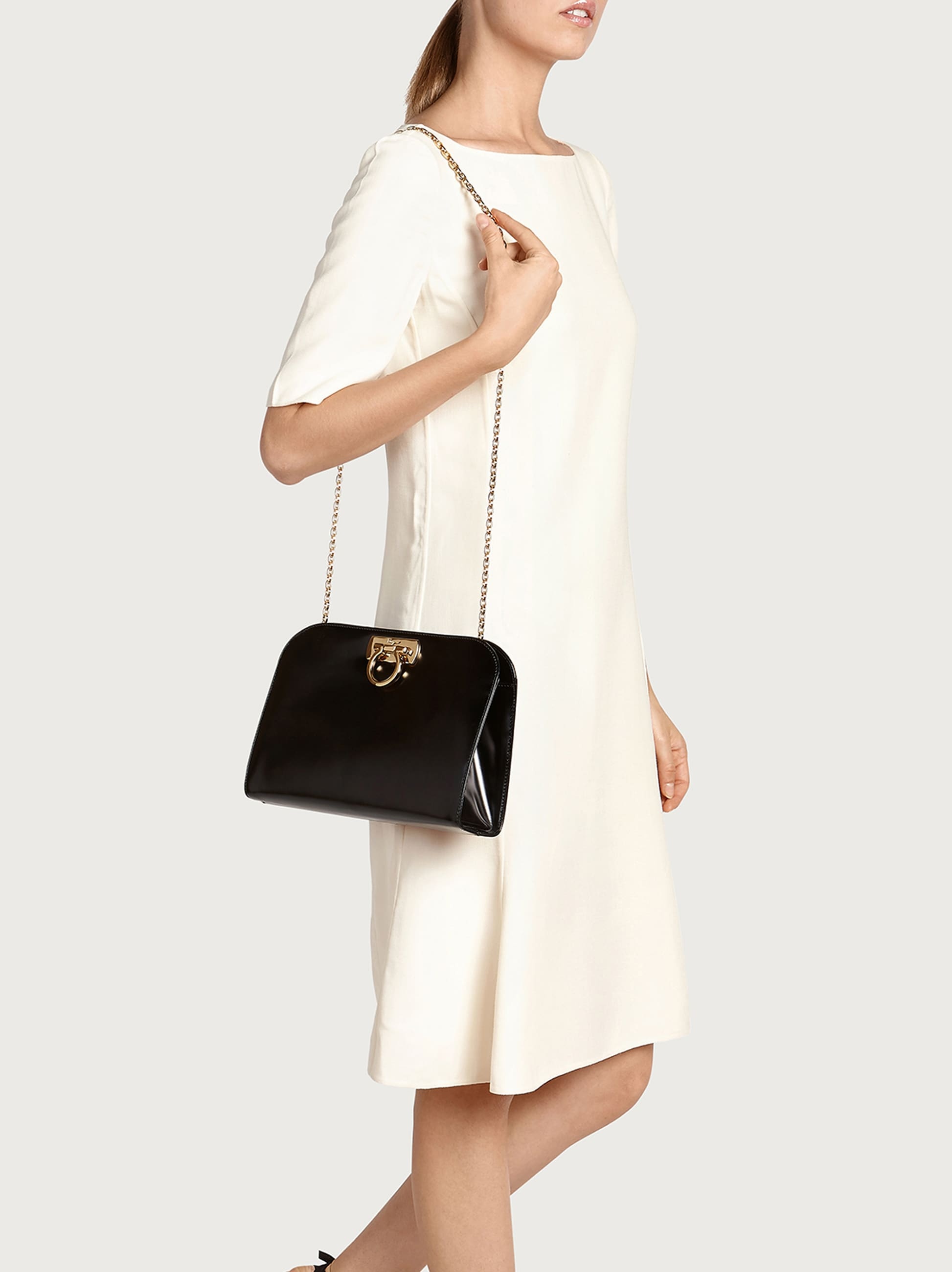 ■FERRAGAMO■ Small Diana Clutch Black 210587560469 21058756 Diana clutch - Women | Ferragamo