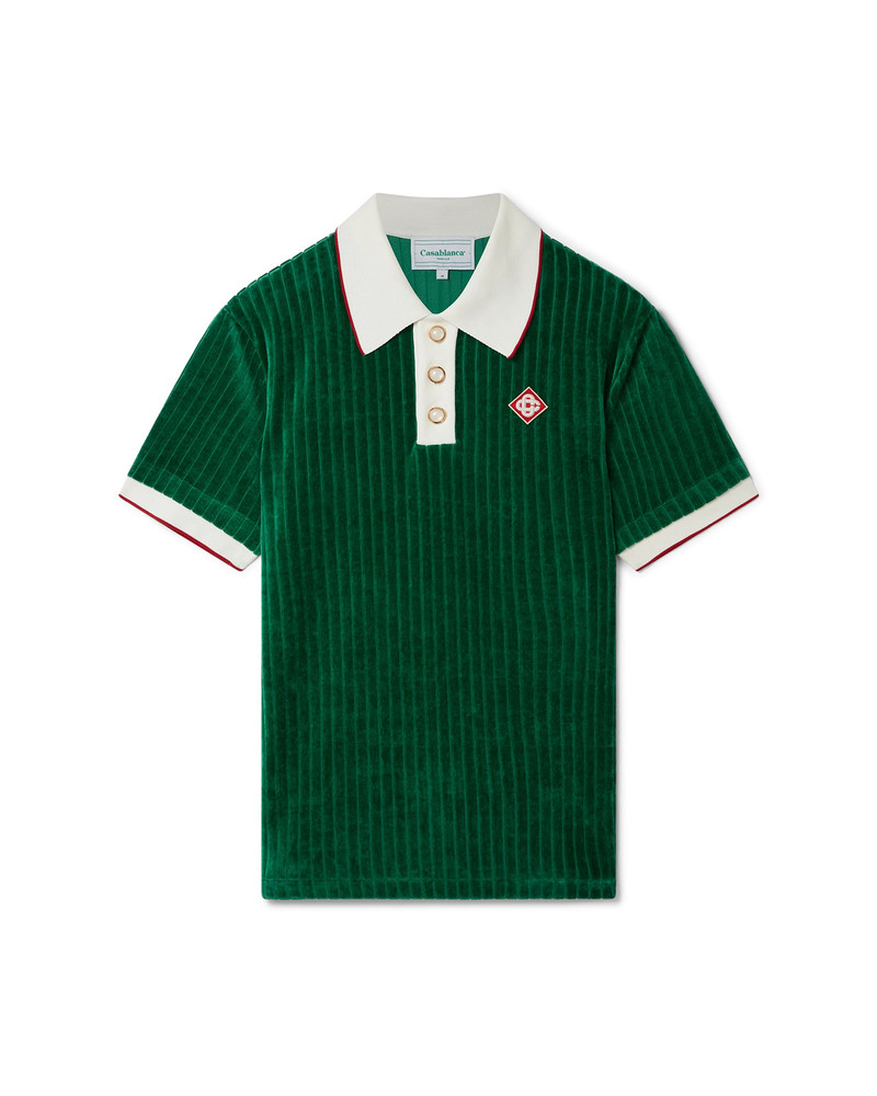 Rib Velour Polo Shirt | Casablanca Paris 1