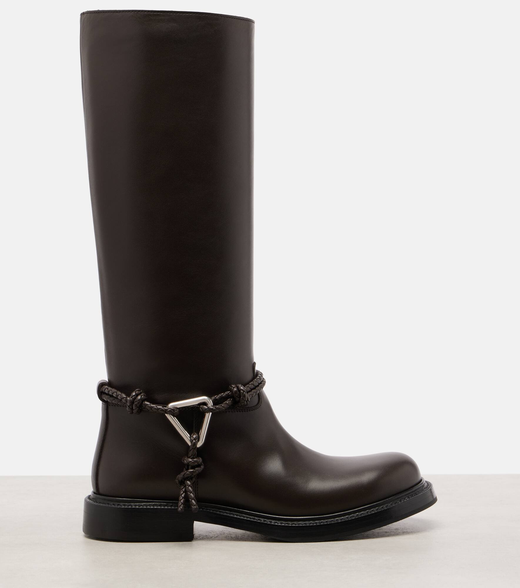 James leather knee-high boots - 4