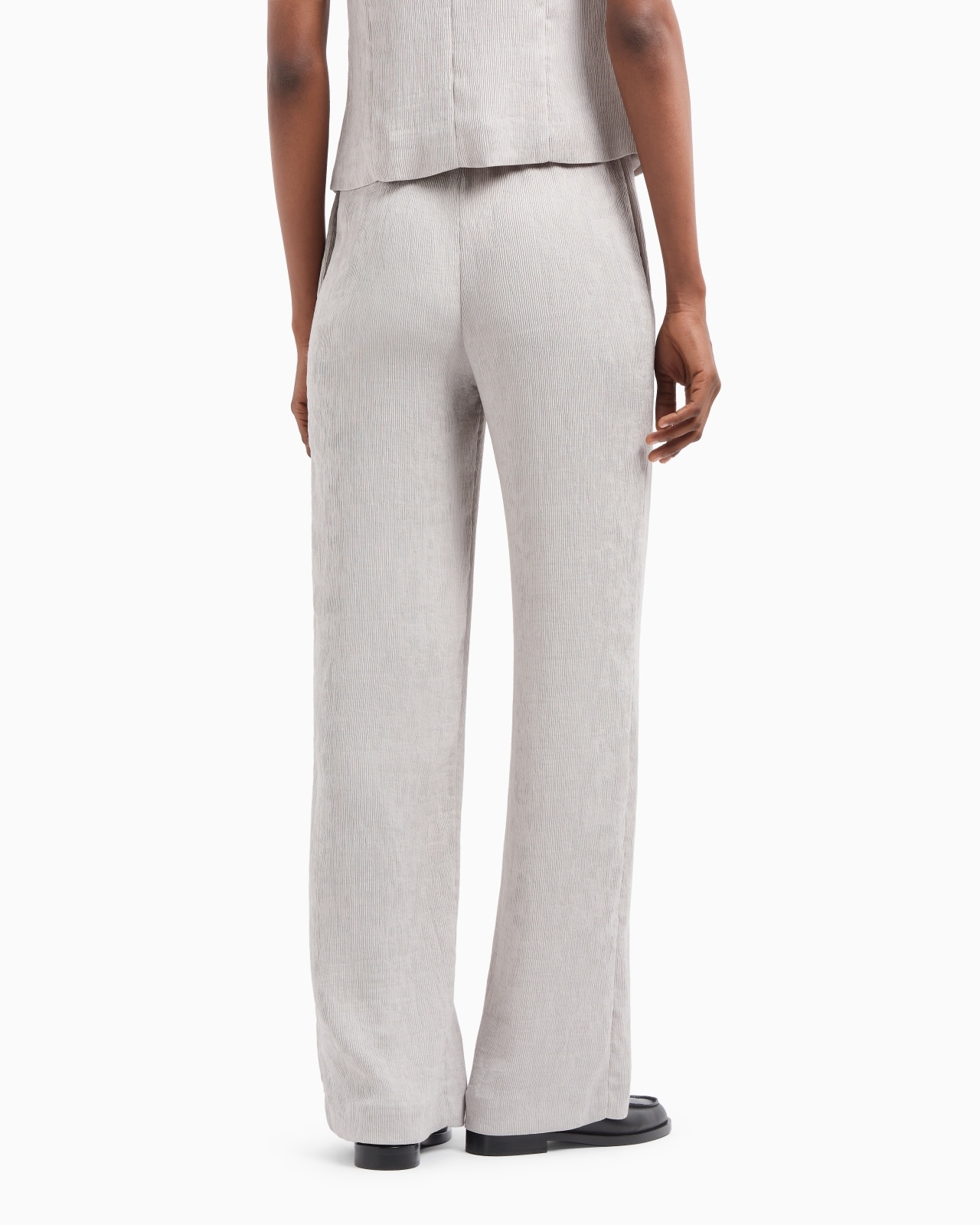 FLUID CANNETÉ ELASTICATED-WAIST TROUSERS - 3