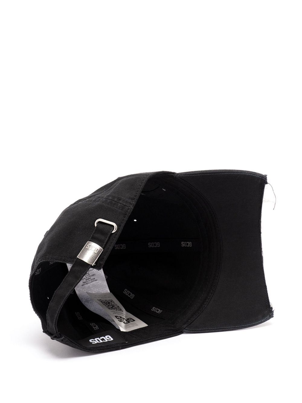 logo-embroidered frayed-edge baseball cap - 3