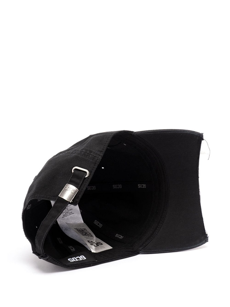 logo-embroidered frayed-edge baseball cap 3