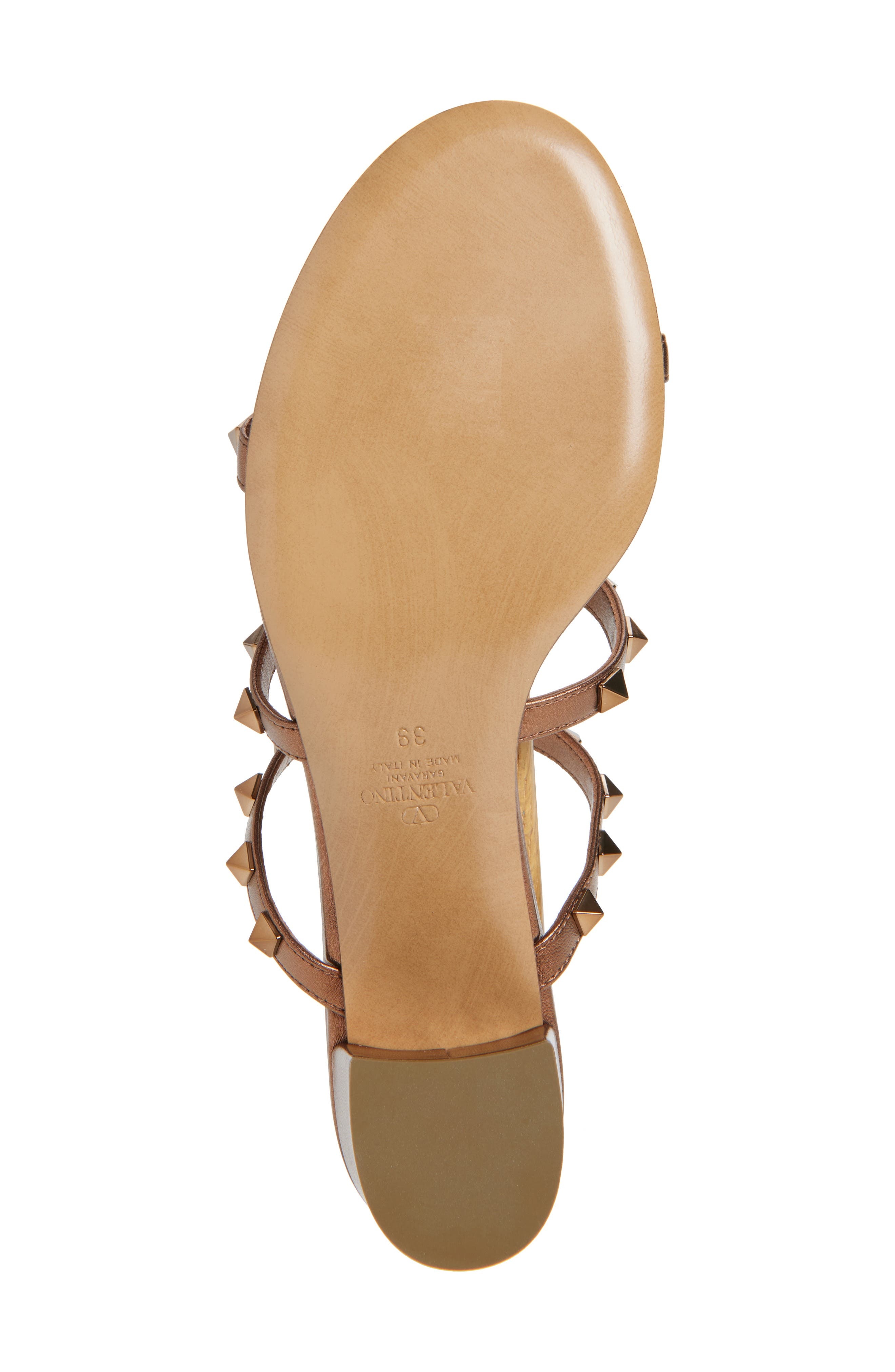 Valentino Garavani Rockstud Slide Sandal in Bronze at Nordstrom - 6