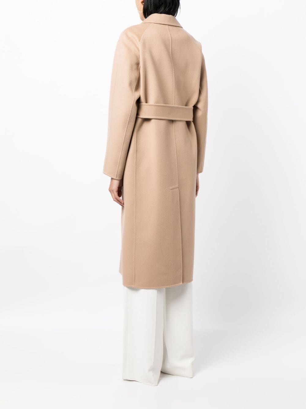 wool-cashmere belted-waist coat - 4