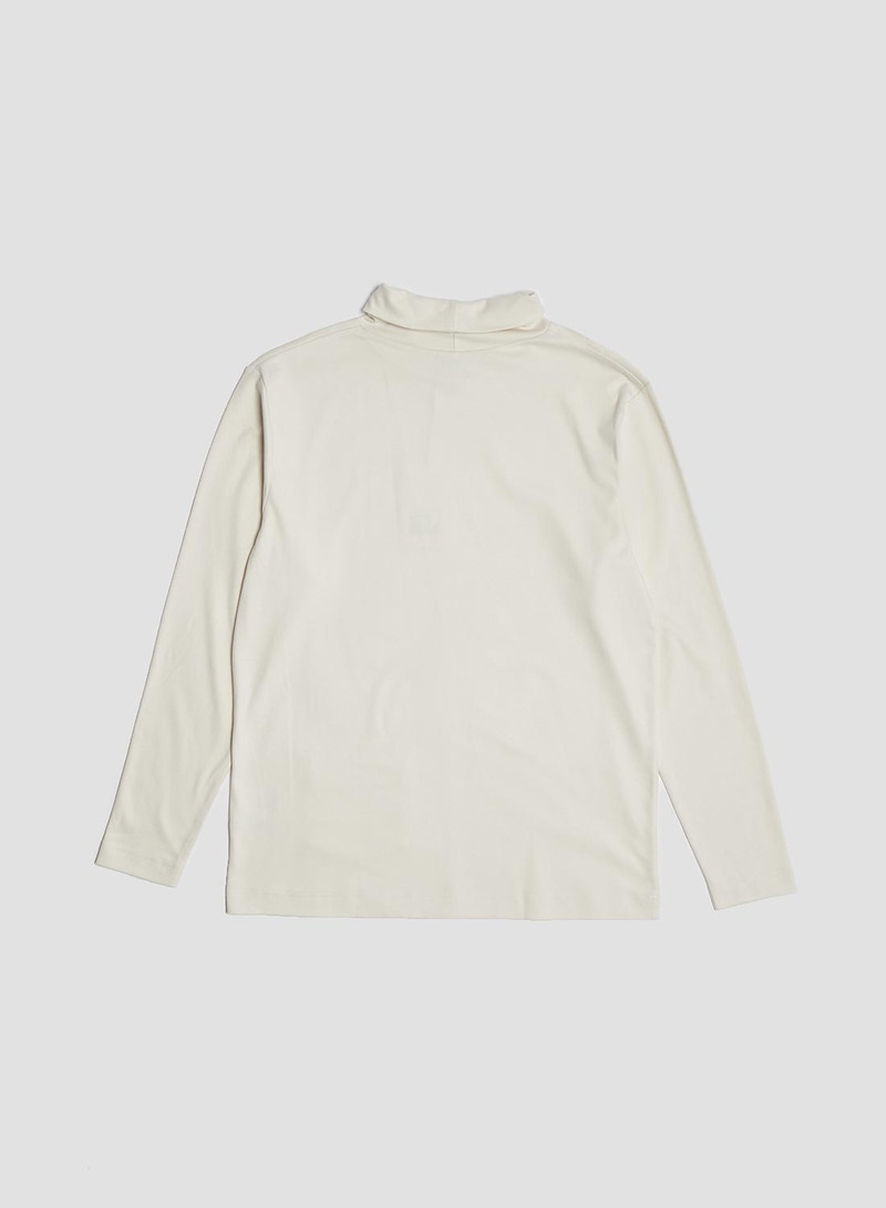 Nigel Cabourn x Sunspel Relaxed Heavyweight Supima Roll Neck in Undyed 3
