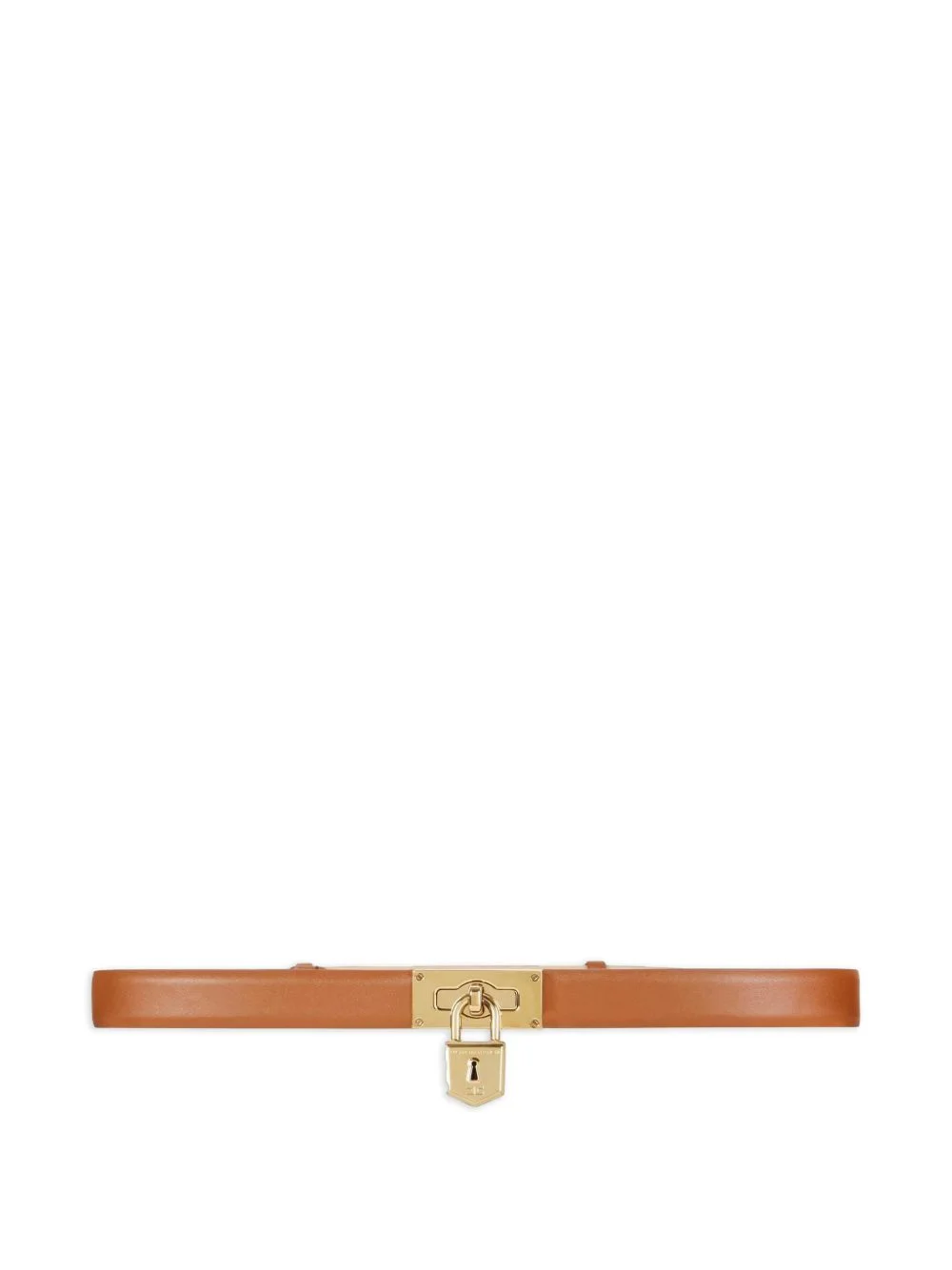 leather belt with jewel padlock - 1