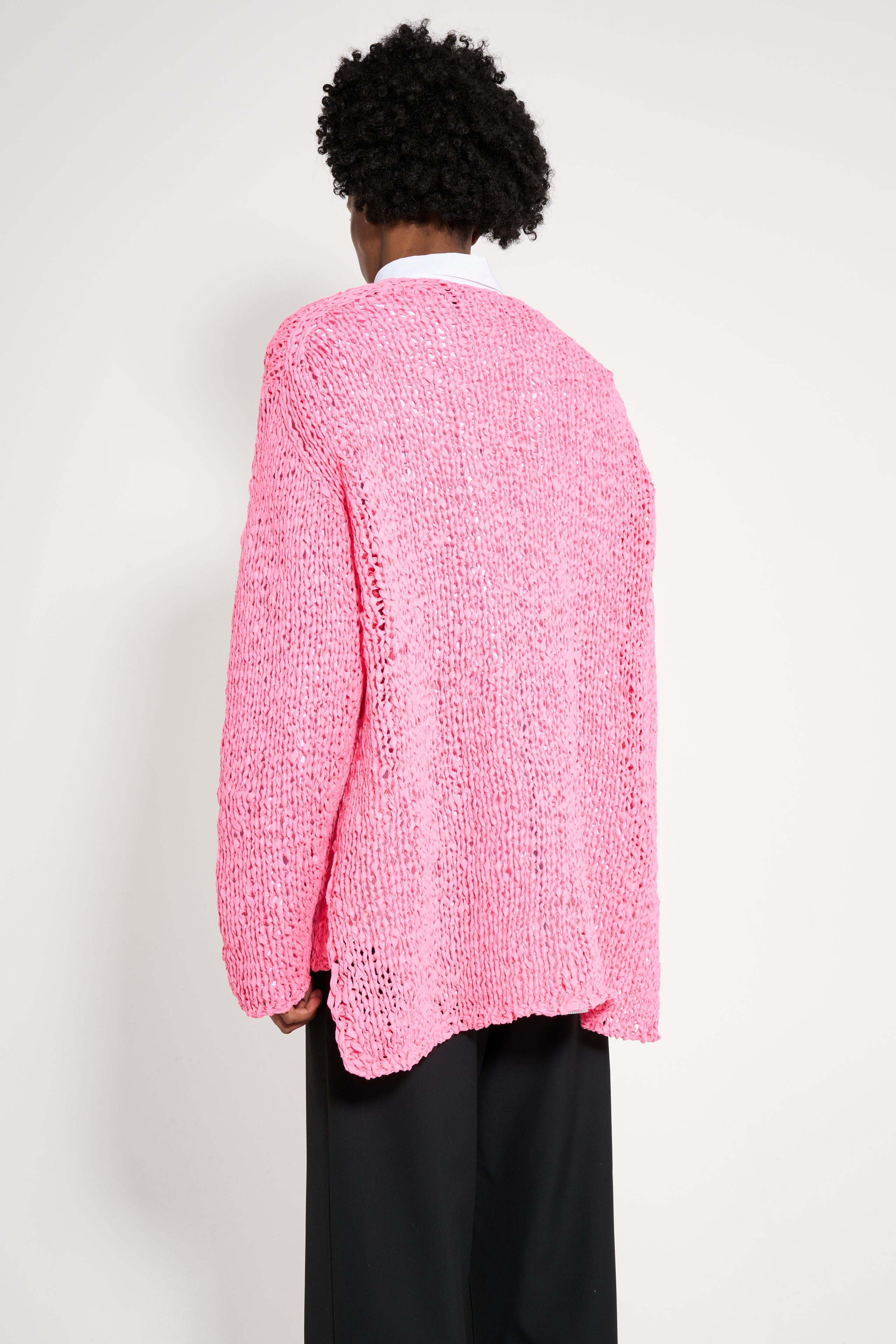 COMME DES GARÇONS HOMME PLUS LOOSE KNIT SWEATER PINK - 4