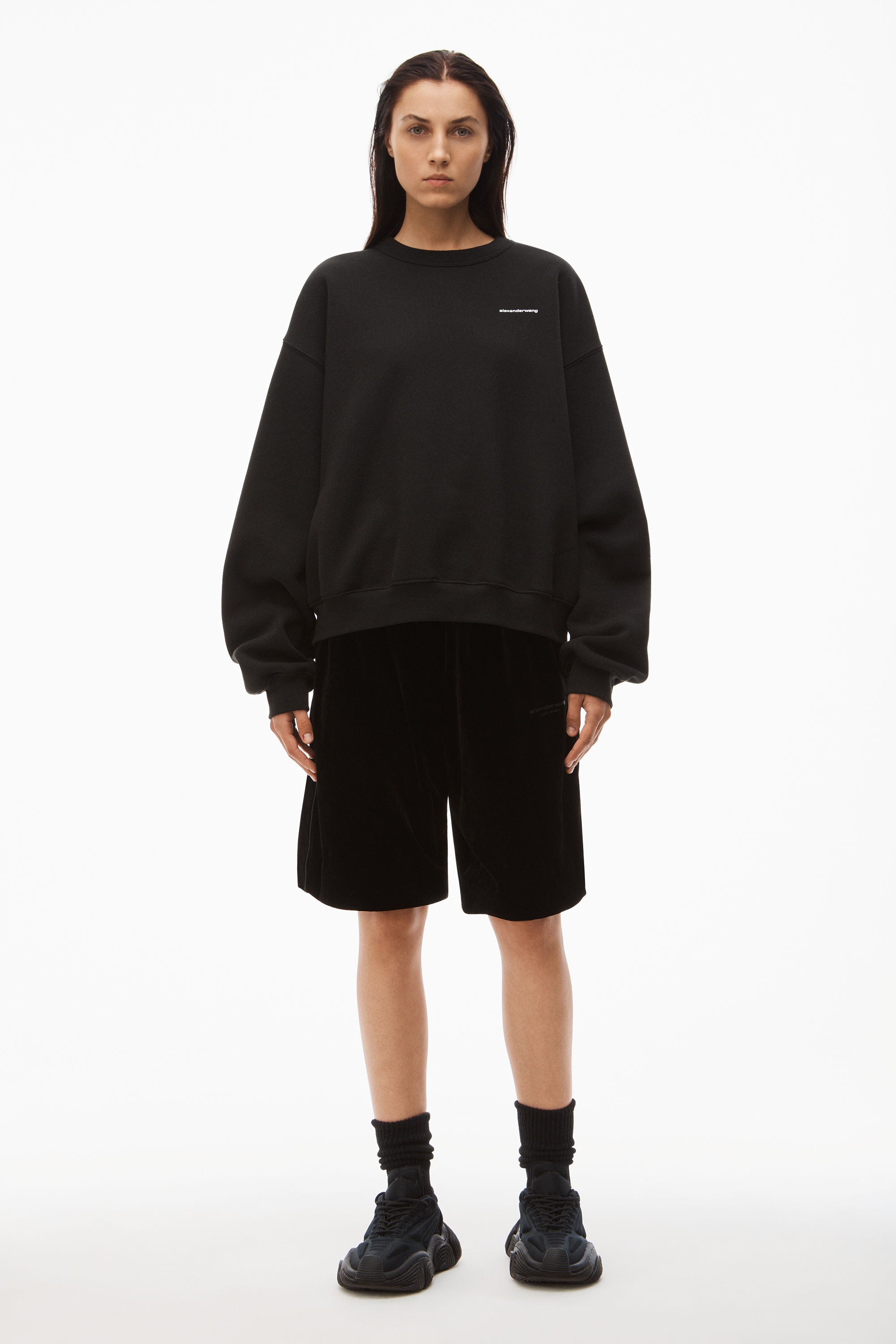 CREWNECK PULLOVER IN DENSE FLEECE - 7