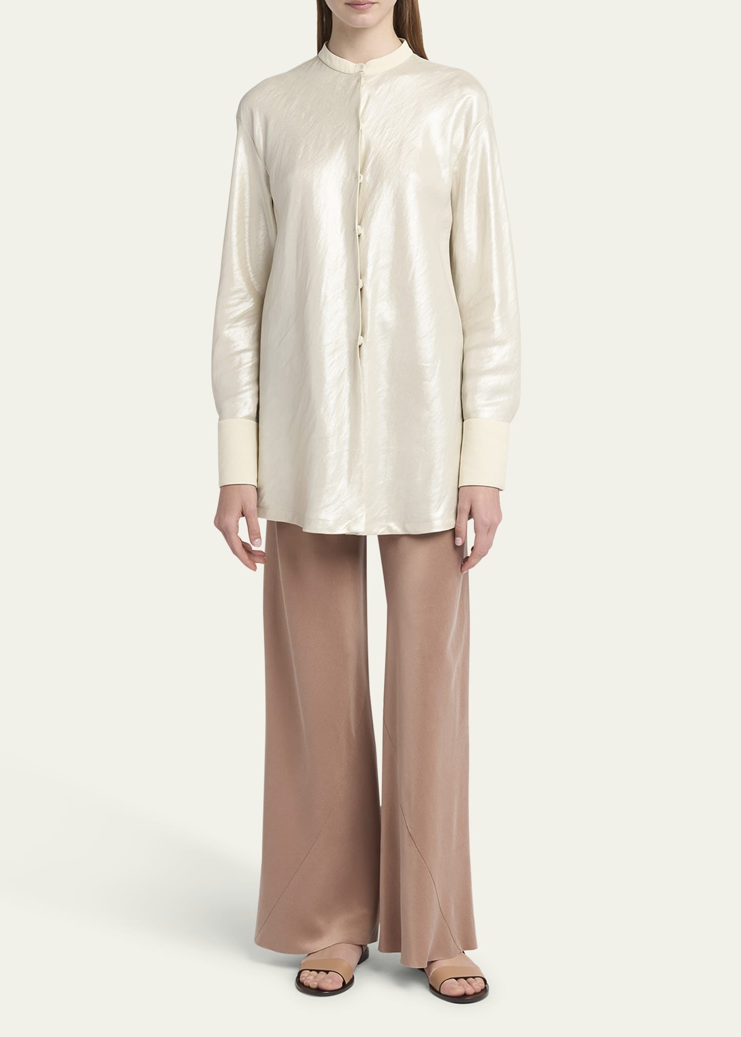 Button Down Viscose-Blend Shirt - 2