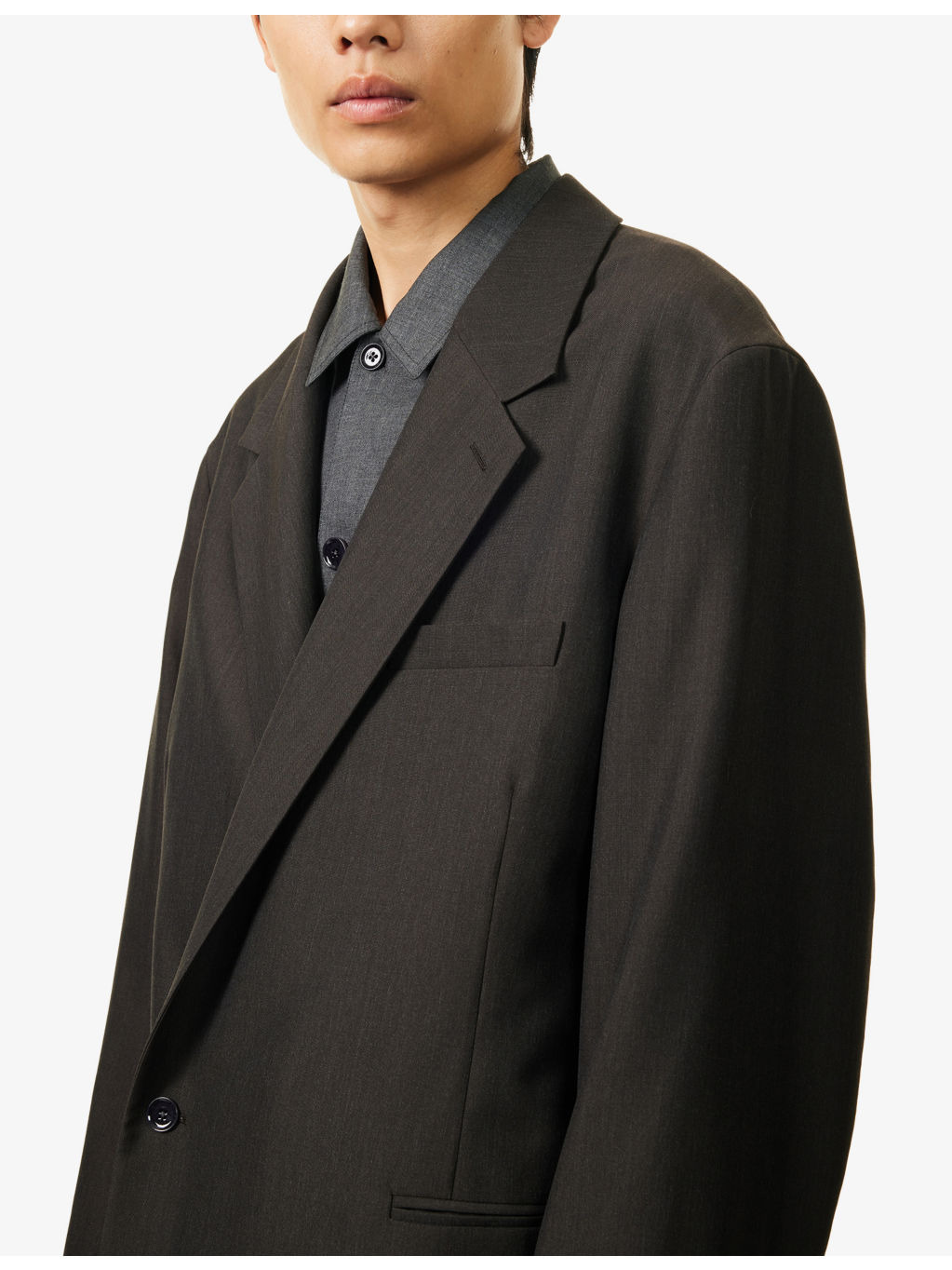 Double-Breasted Relaxed Wool-Blend Blazer - 5