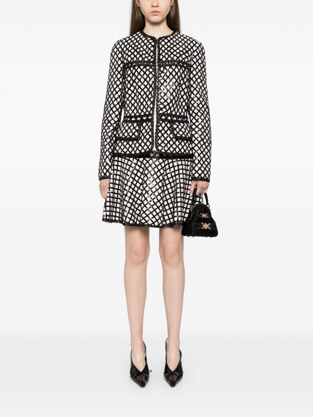 sequined bouclé jacket - 2
