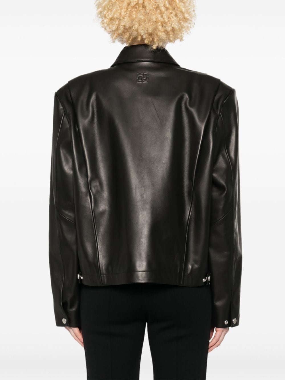 leather zip jacket - 4