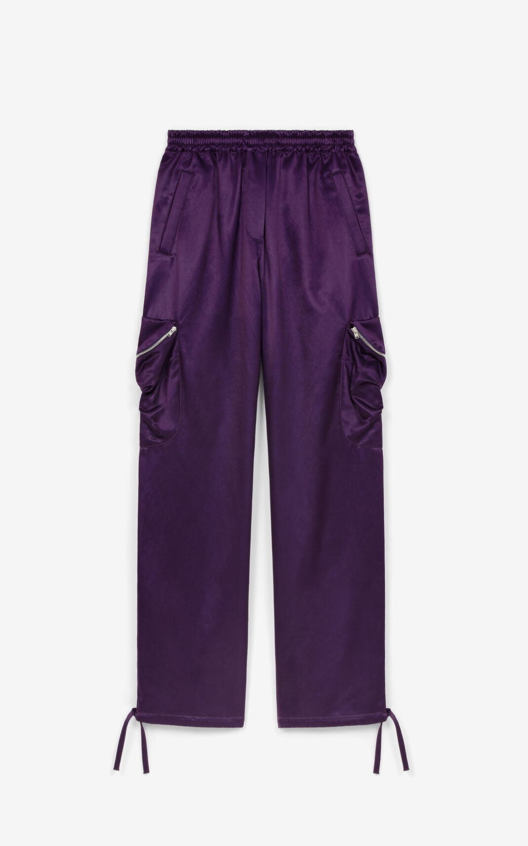 Satin cargo trousers - 1