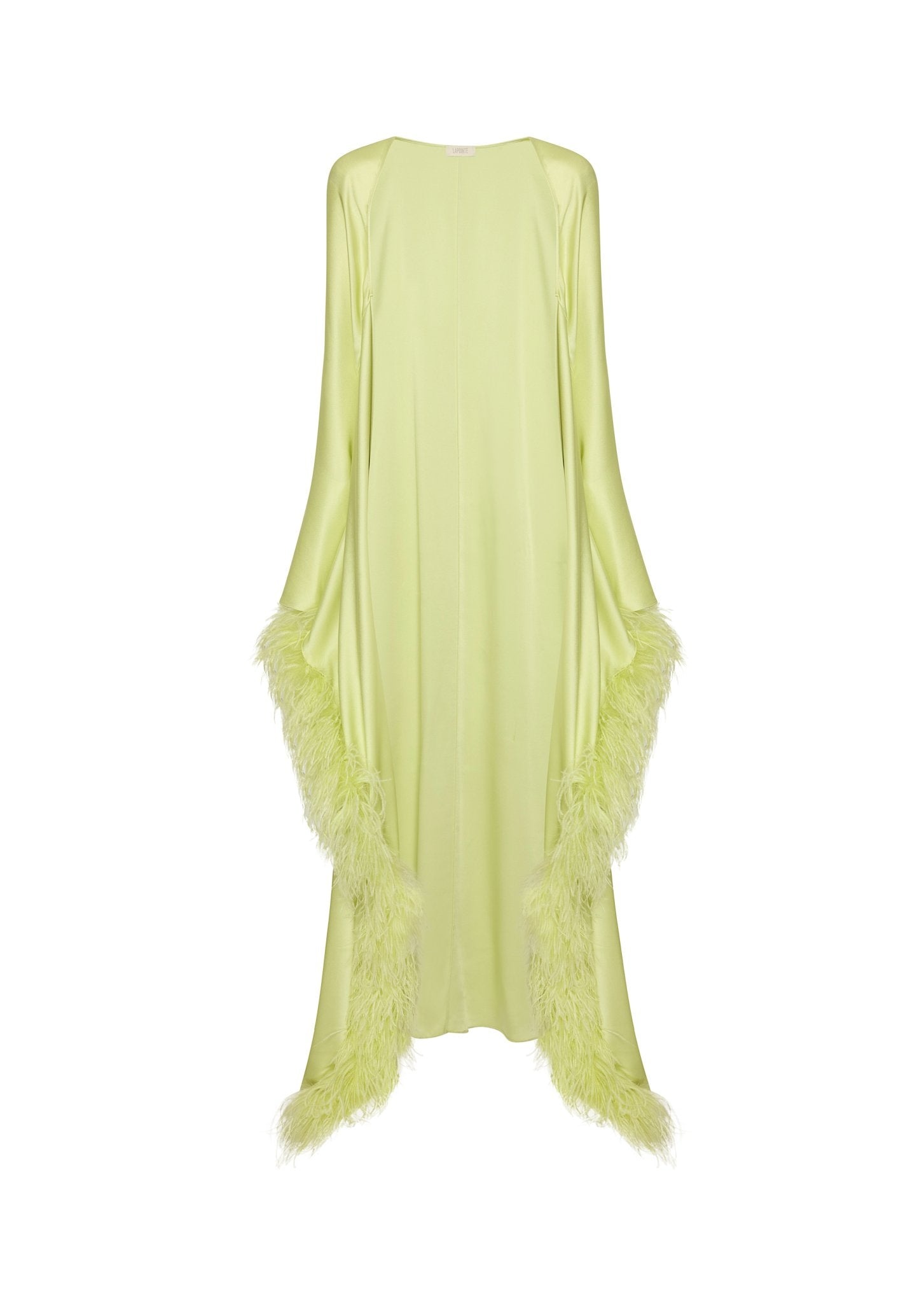 Satin Feather Caftan - 1