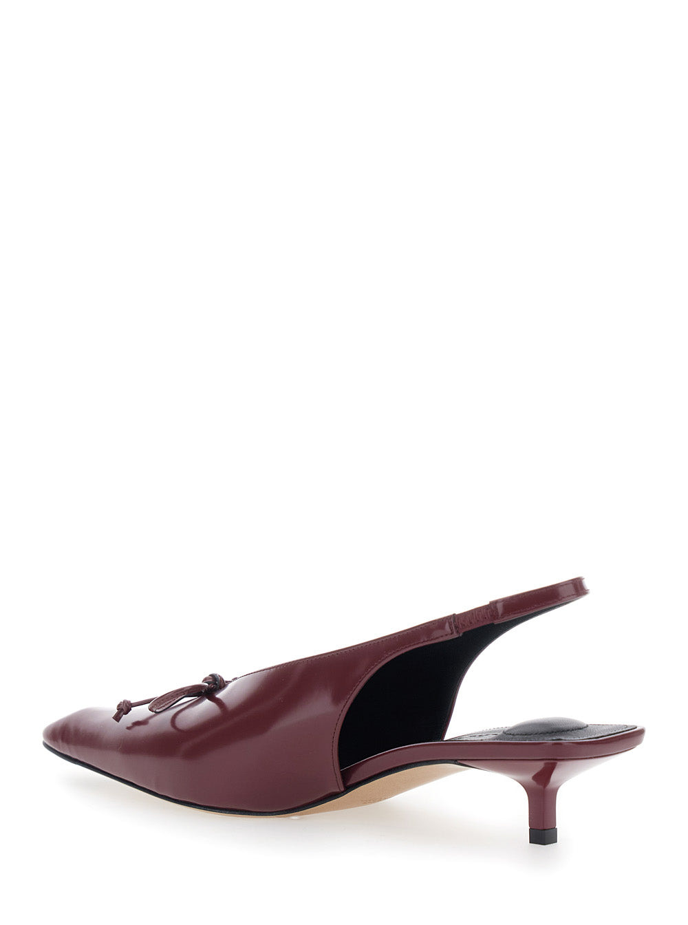 Jacquemus Women Bordeaux Pumps With Pointed Toe Design In Leather Woman - 3
