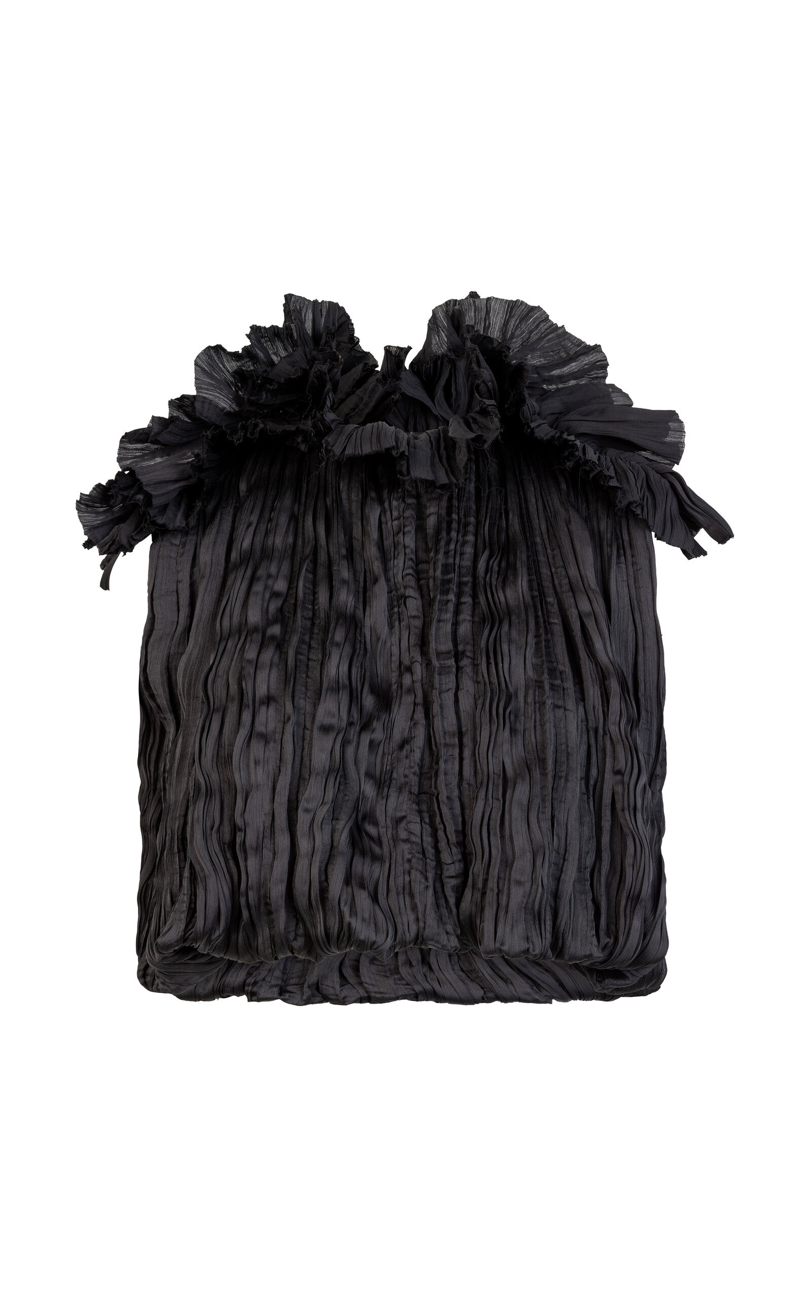 Emma Pleated Satin Top black - 1