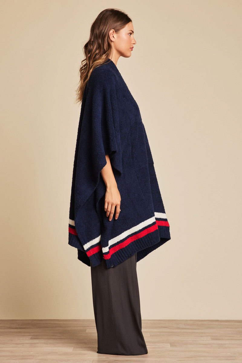 Barefoot Dreams CozyChic® Atlanta Braves™ 3 in 1 Poncho outlook