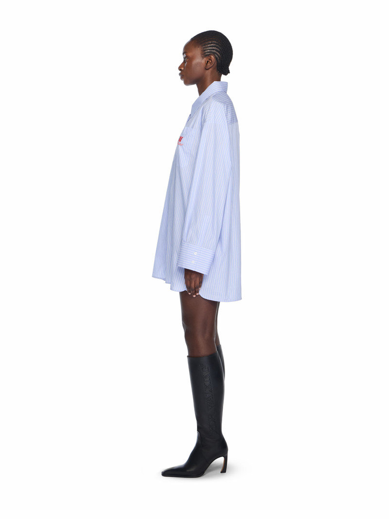 Striped Poplin Shirt Dress 3