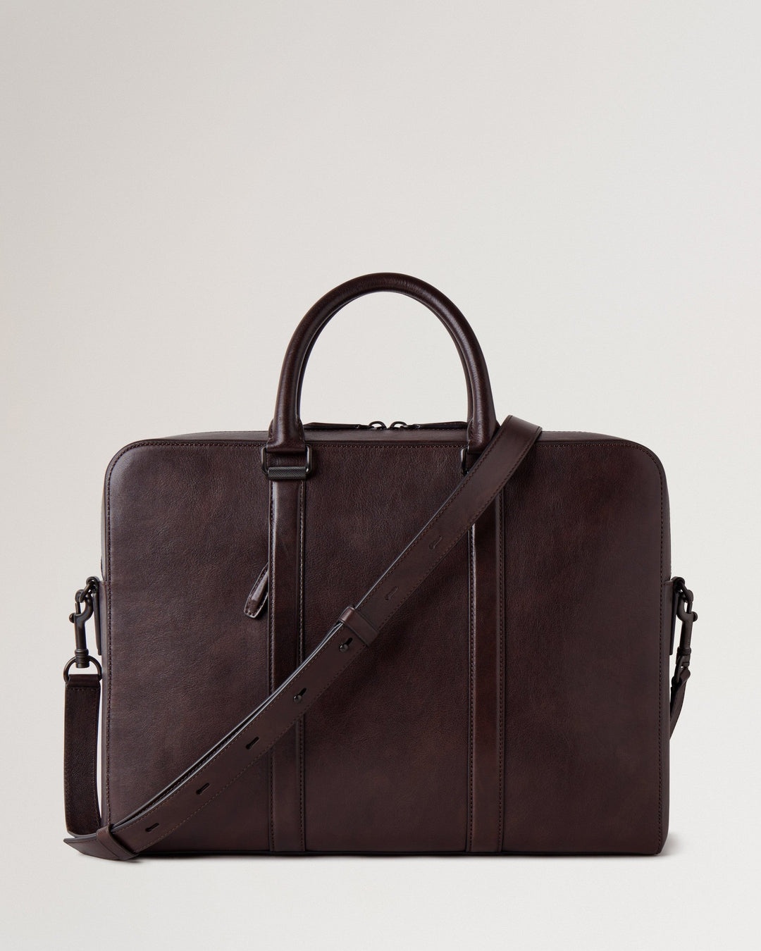 Camberwell Briefcase Dark Chocolate Two Tone Leather - 2