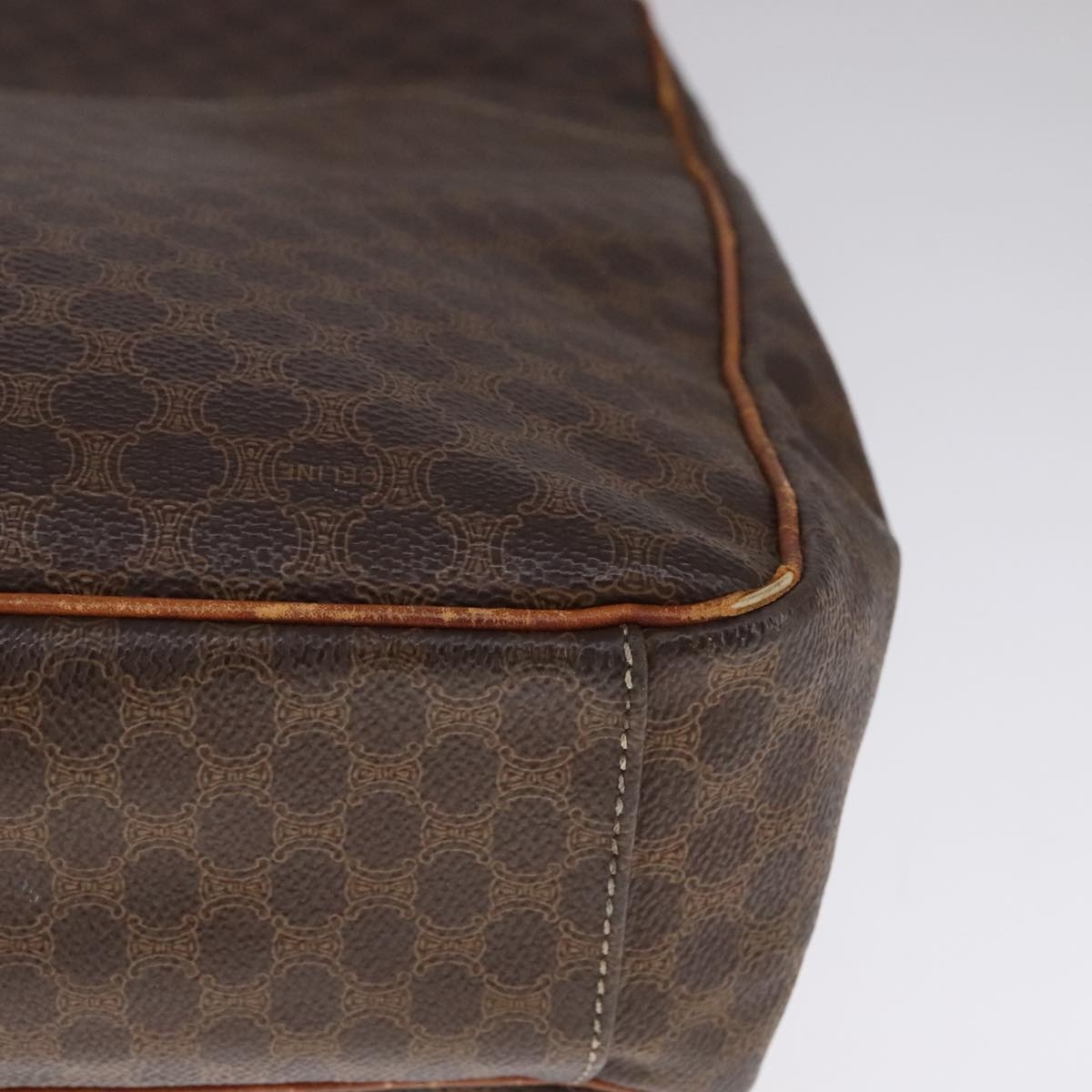CELINE Macadam Canvas Tote Bag Pvc Brown Gold - 9