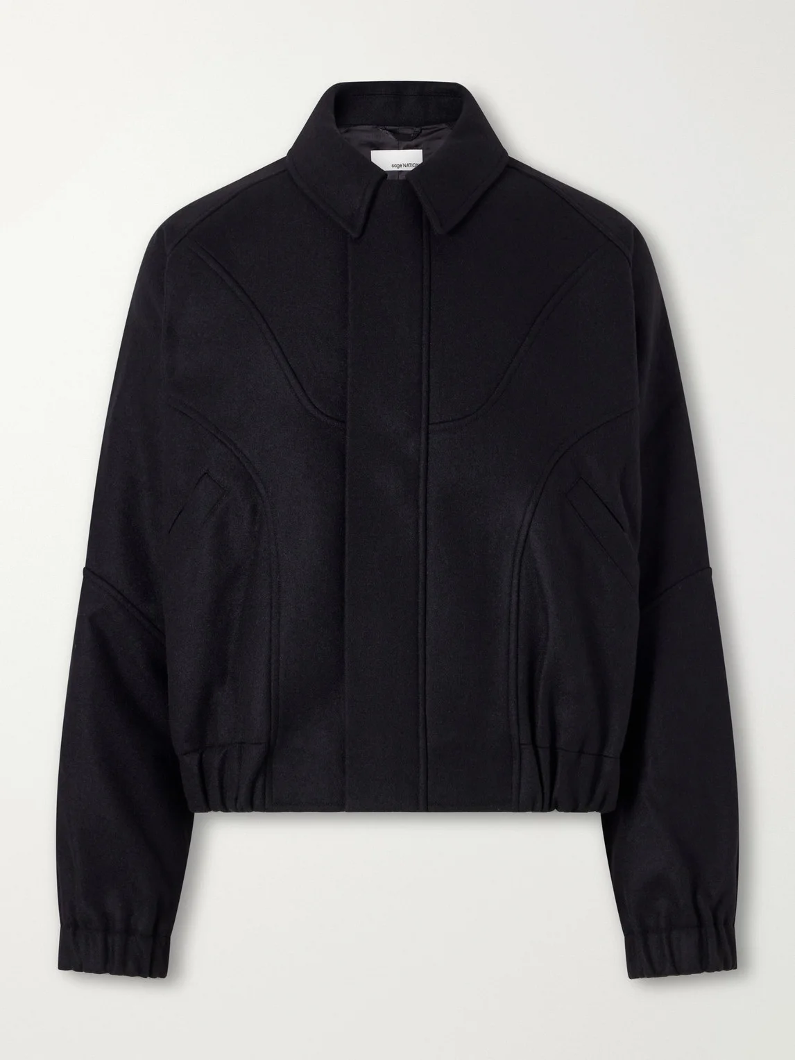 Jiji Paneled Melton Wool Jacket - 1