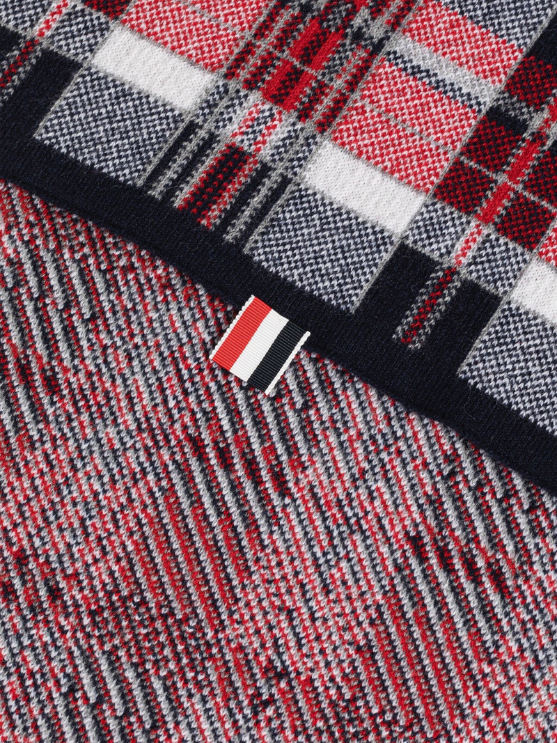 Thom Browne MADRAS CASHMERE JACQUARD SCARF outlook