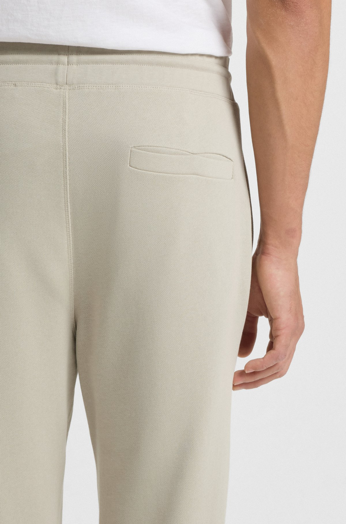 COTTON-TERRY TRACKSUIT BOTTOMS WITH LOGO PATCH - 3
