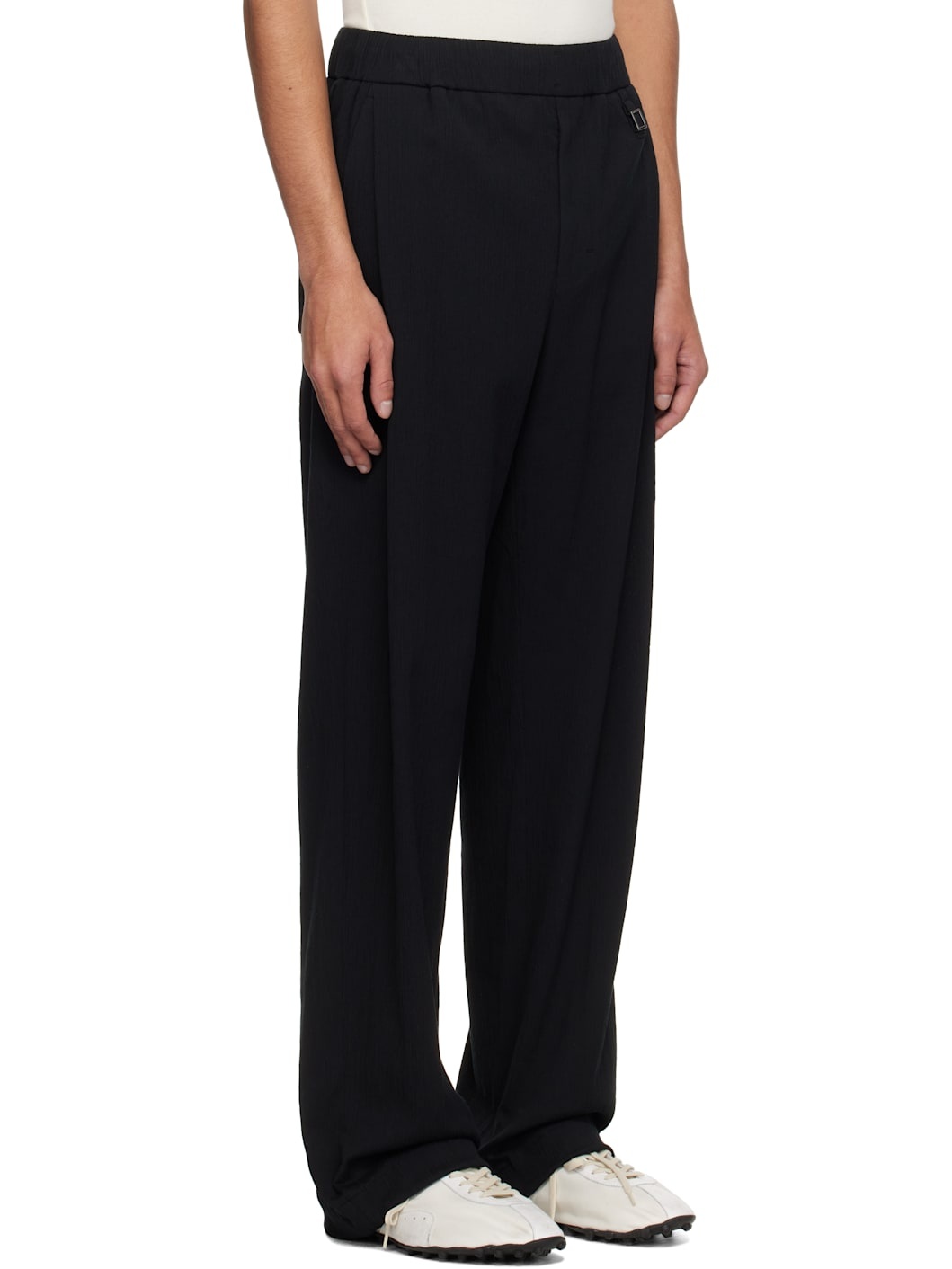 Black Crinkled Trousers - 2