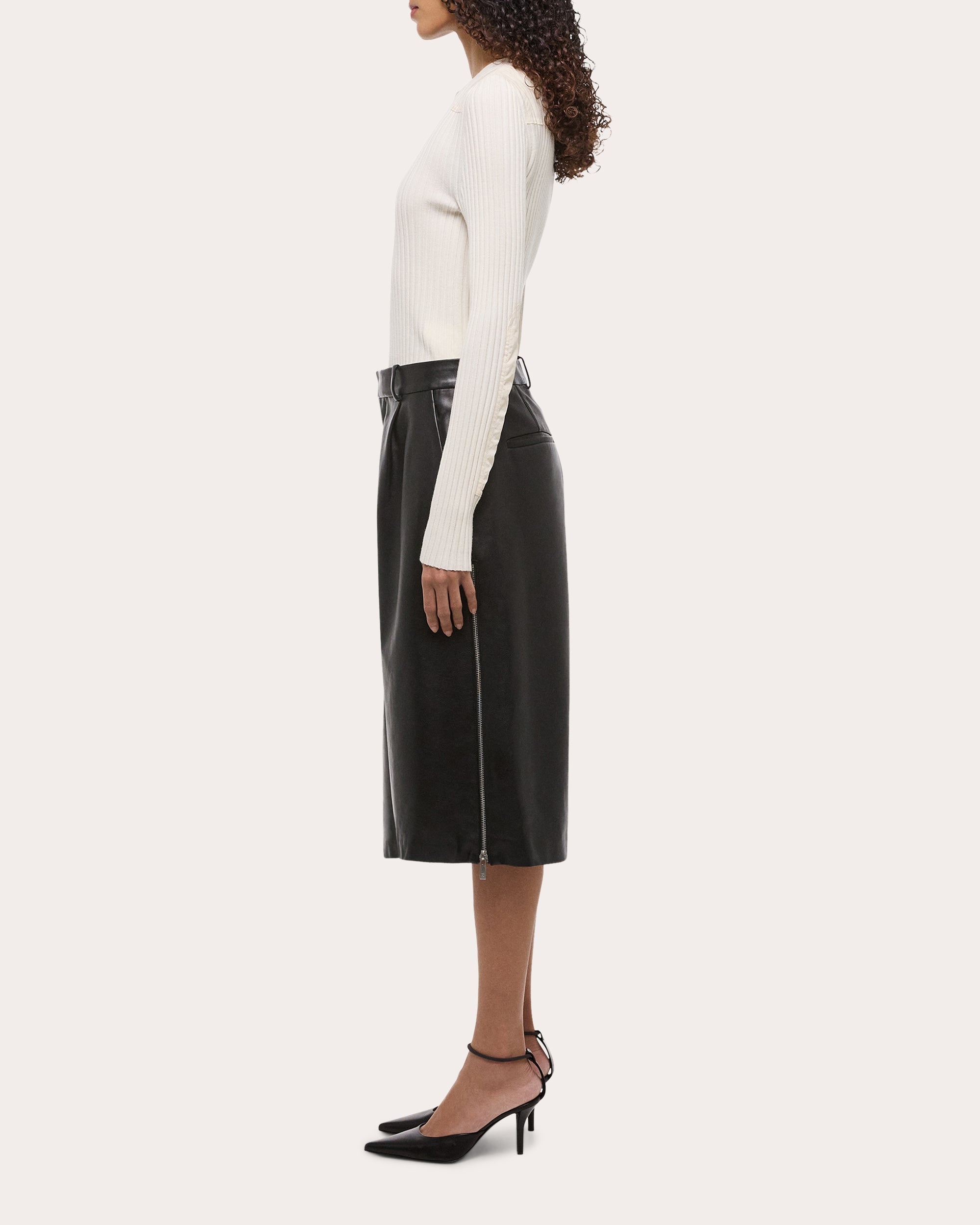 Leather Zip Zoot Shorts - 3