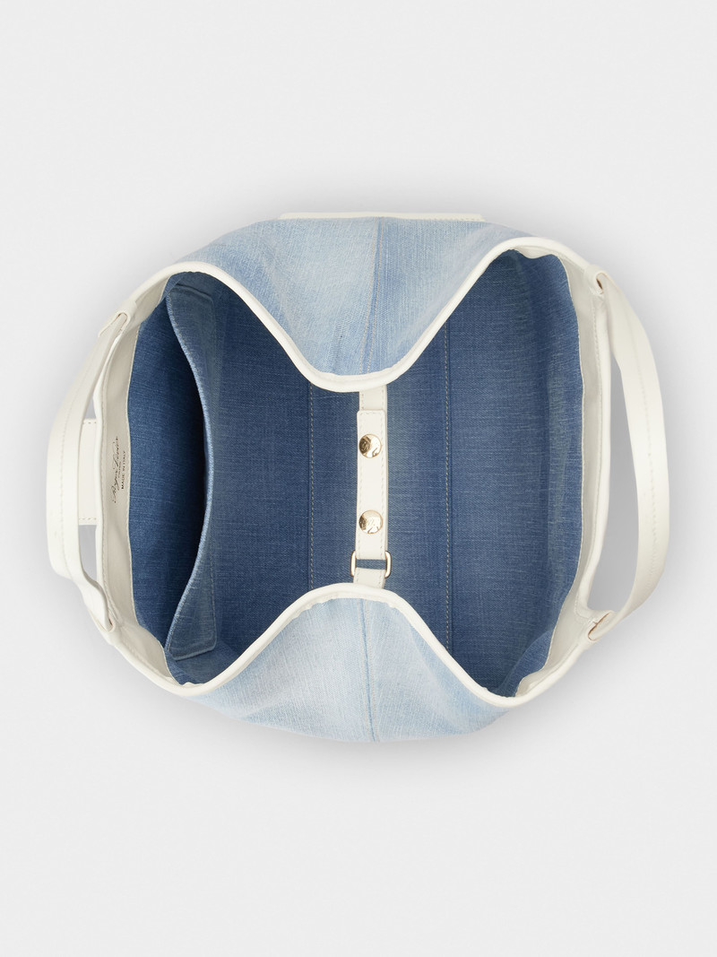 Viv' Choc Medium Shopping Bag in Denim 6