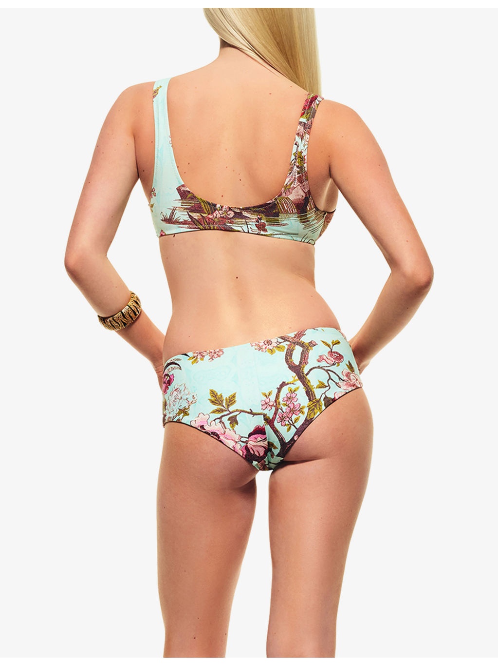 Roberto Cavalli X SKIMS Triangle Printed Plunge Bikini Top - 4