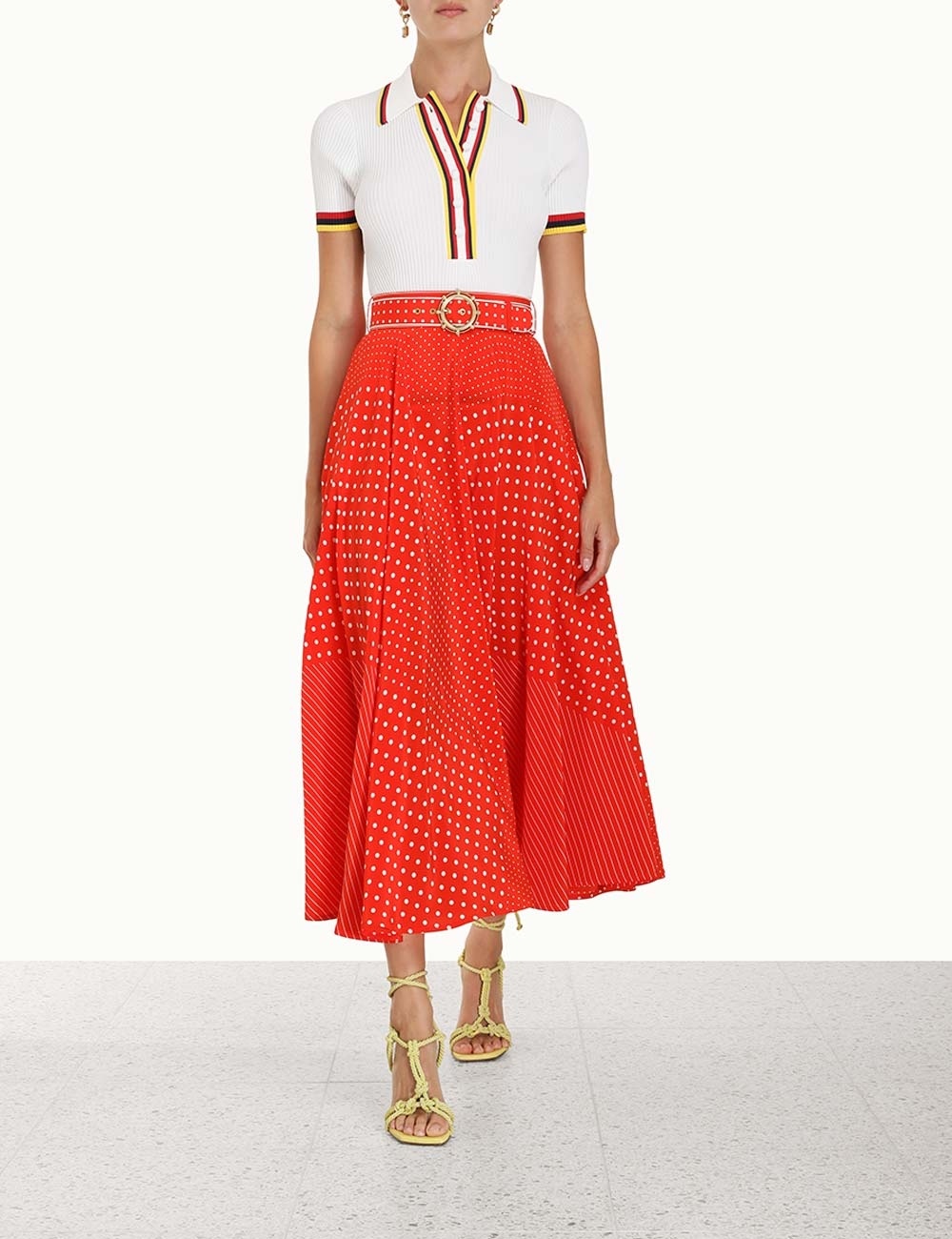 SPLICED MIDI SKIRT - 7