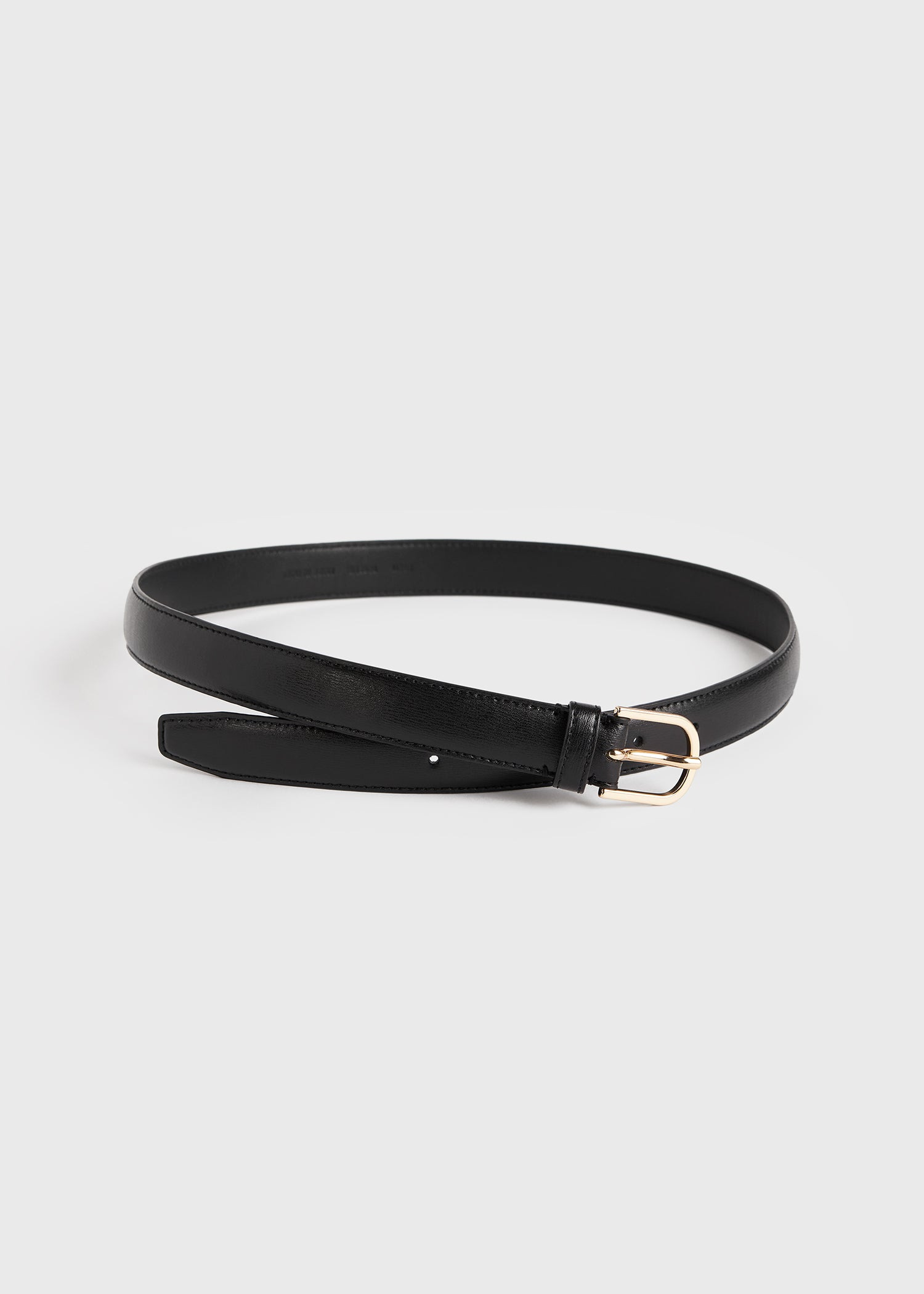 Slim trouser leather belt black - 4