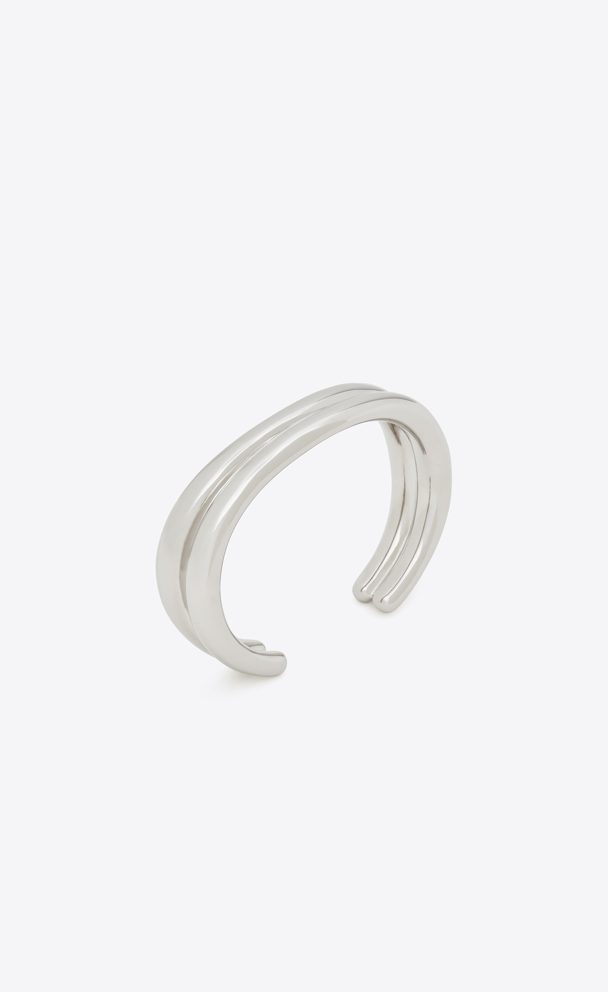 SAINT LAURENT wavy cuff in metal | ysl | REVERSIBLE