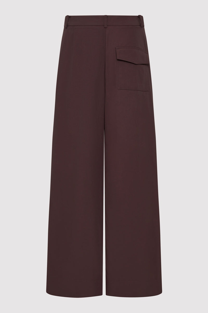Utility Pleat Pants - Port - 7