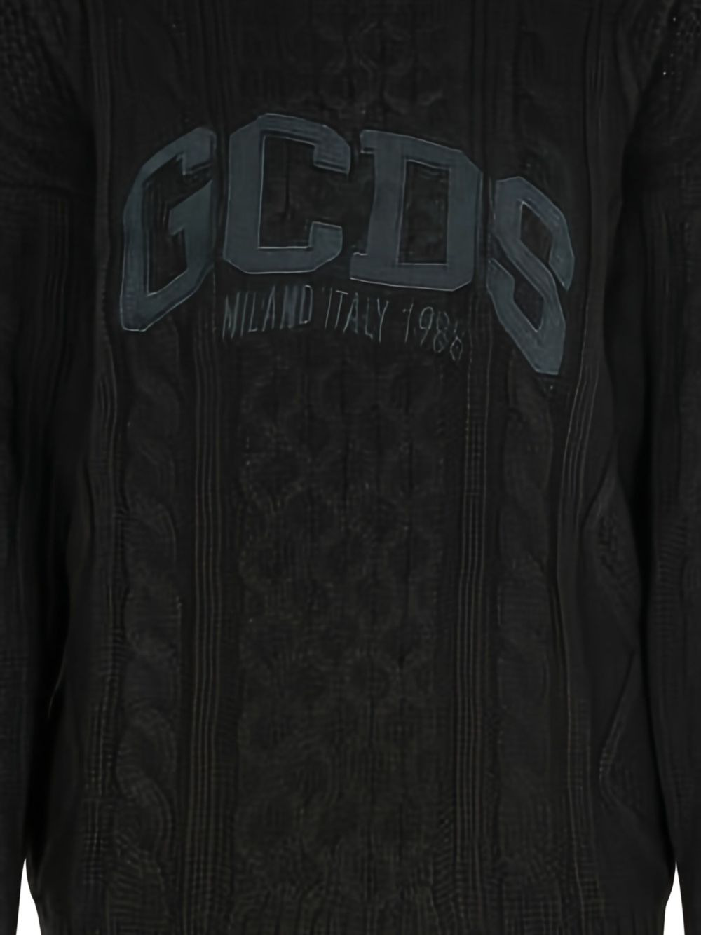 logo cable-knit sweater - 2