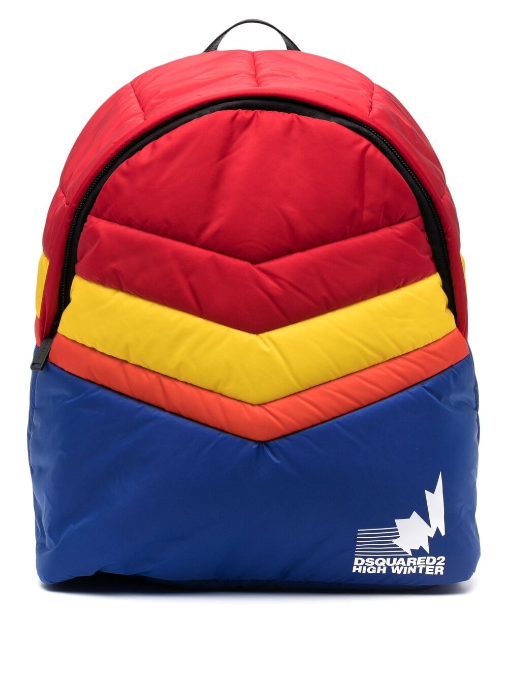 colour-block padded backpack - 1