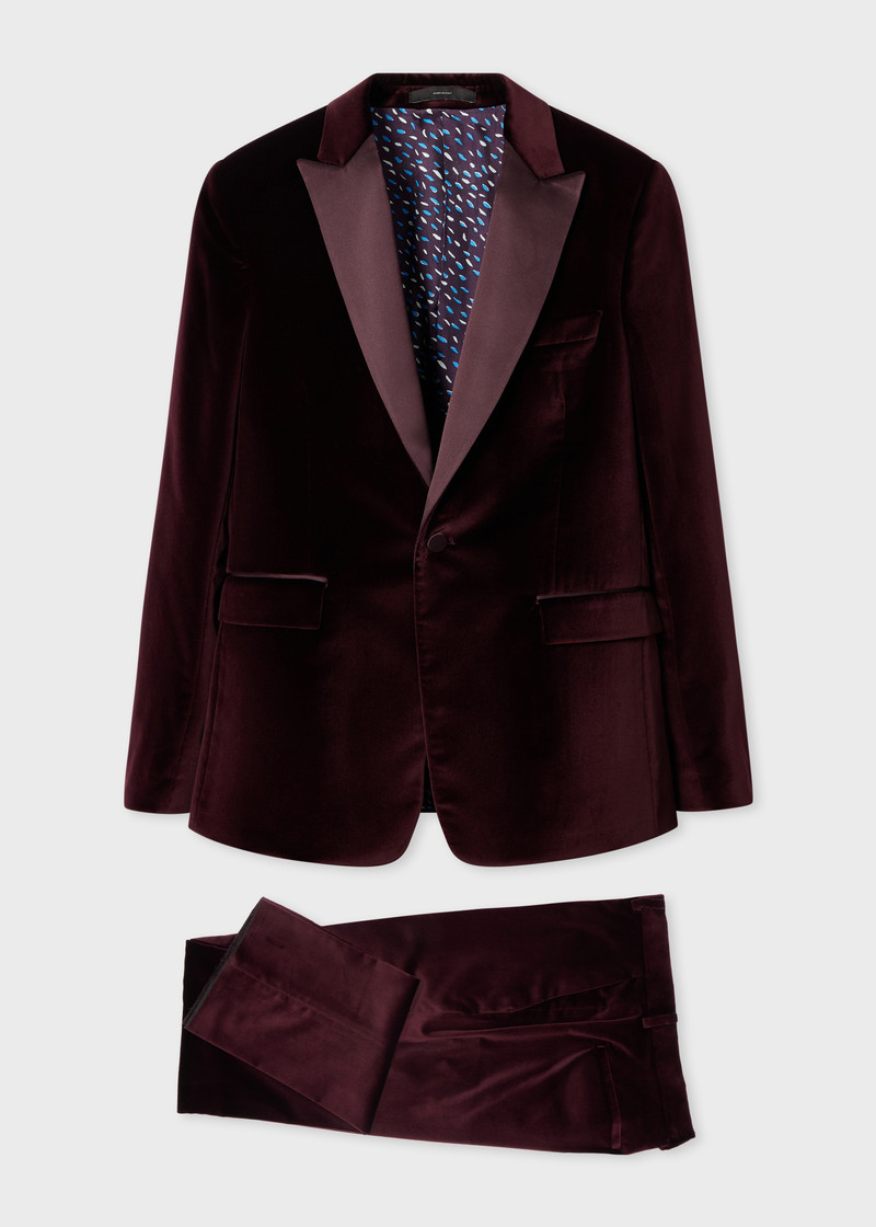 The Soho- Burgundy Velvet Suit 1