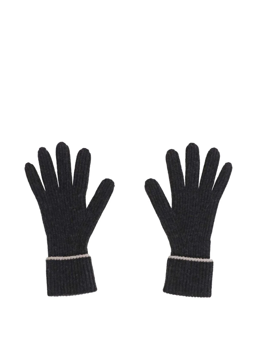 ribbed cashmere gloves - 1