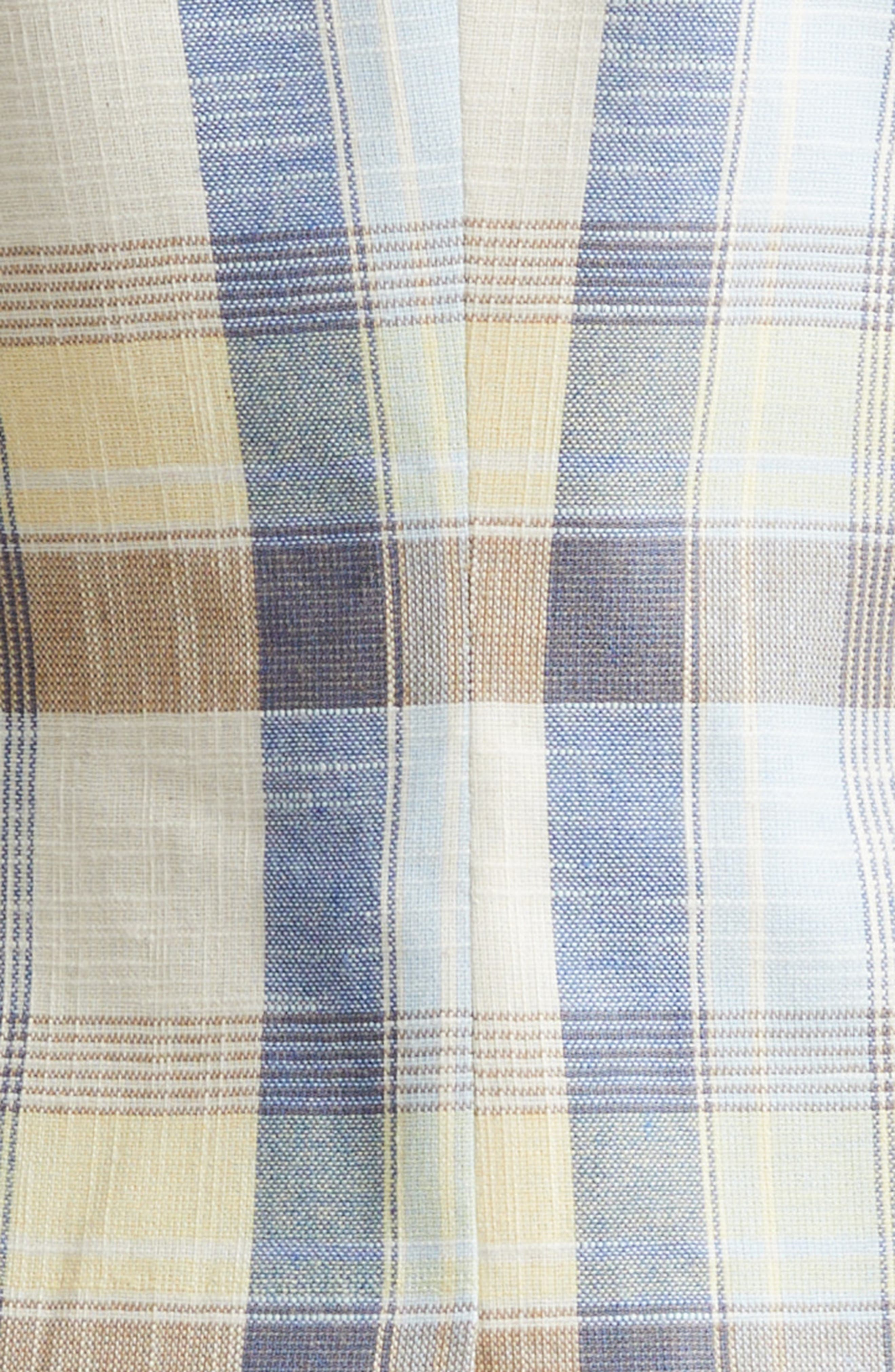 Veronica Beard Clayton Plaid Cotton Blend Dickey Jacket in Powder Blue Multi at Nordstrom - 6