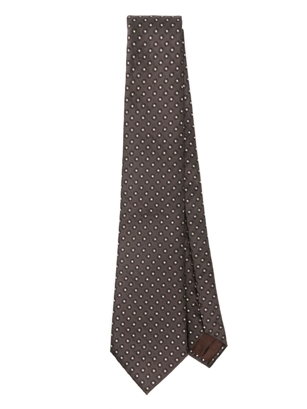 patterned-jacquard tie - 1