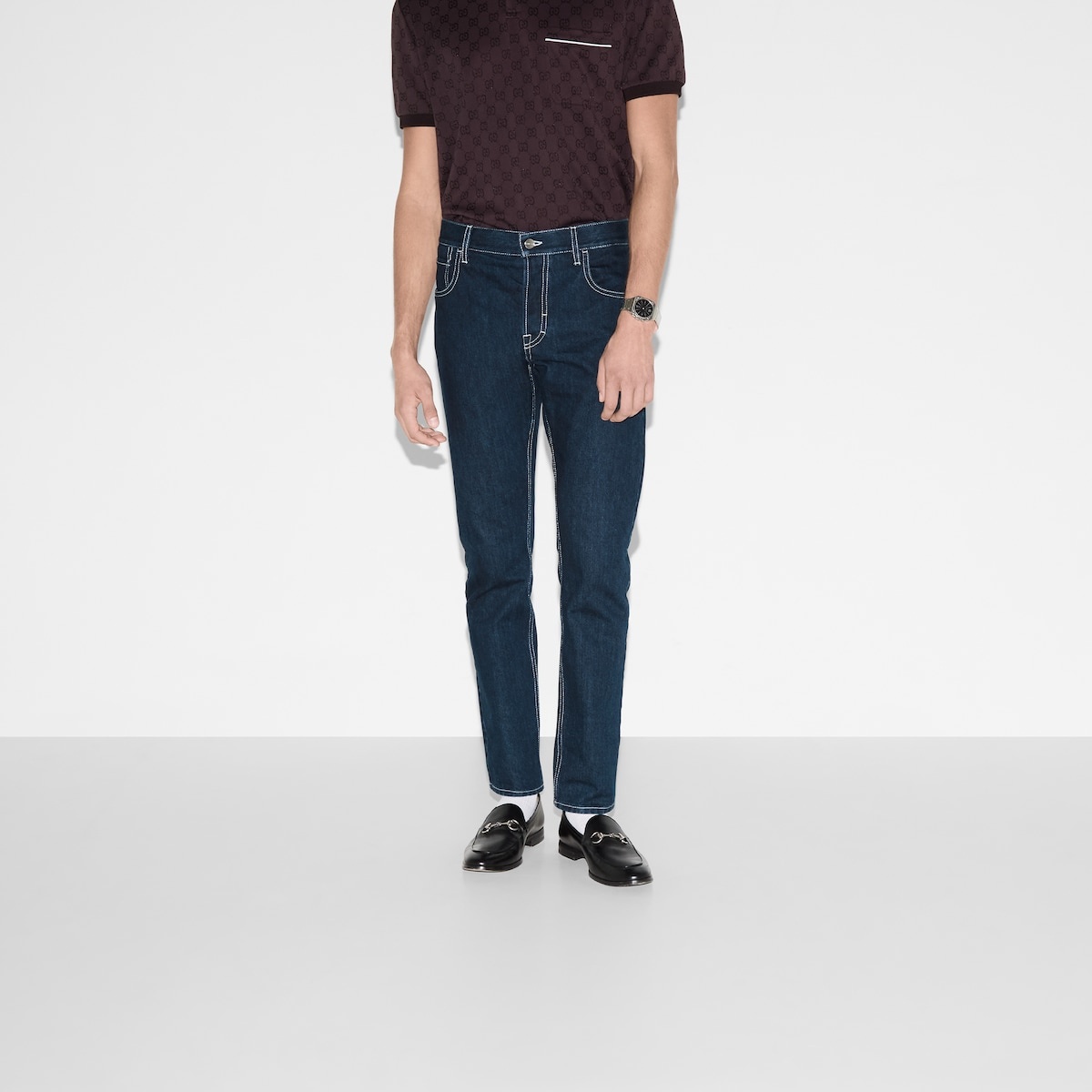 Lasered tapered denim pant - 3