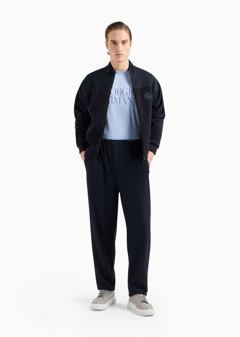 GIORGIO ARMANI Pure cotton interlock crew-neck T-shirt outlook