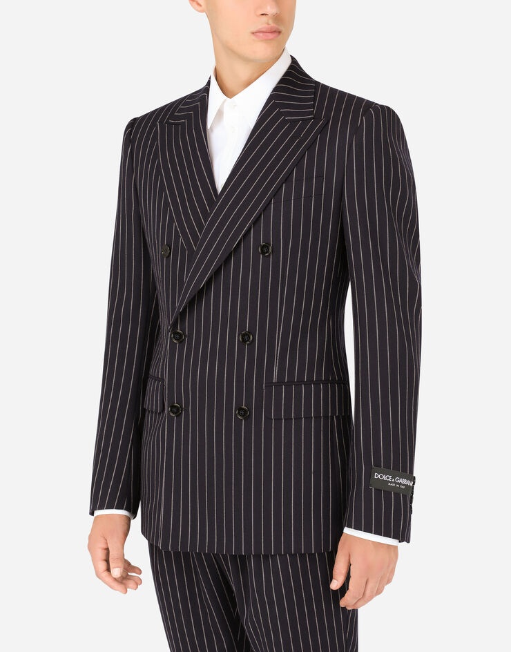 Double-breasted pinstripe wool Sicilia-fit jacket - 4