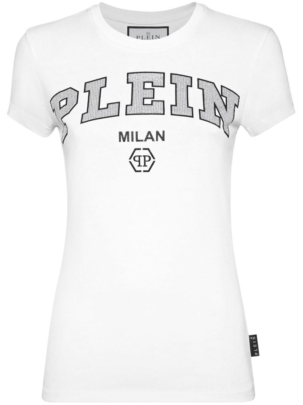 crystal-logo cotton t-shirt - 1